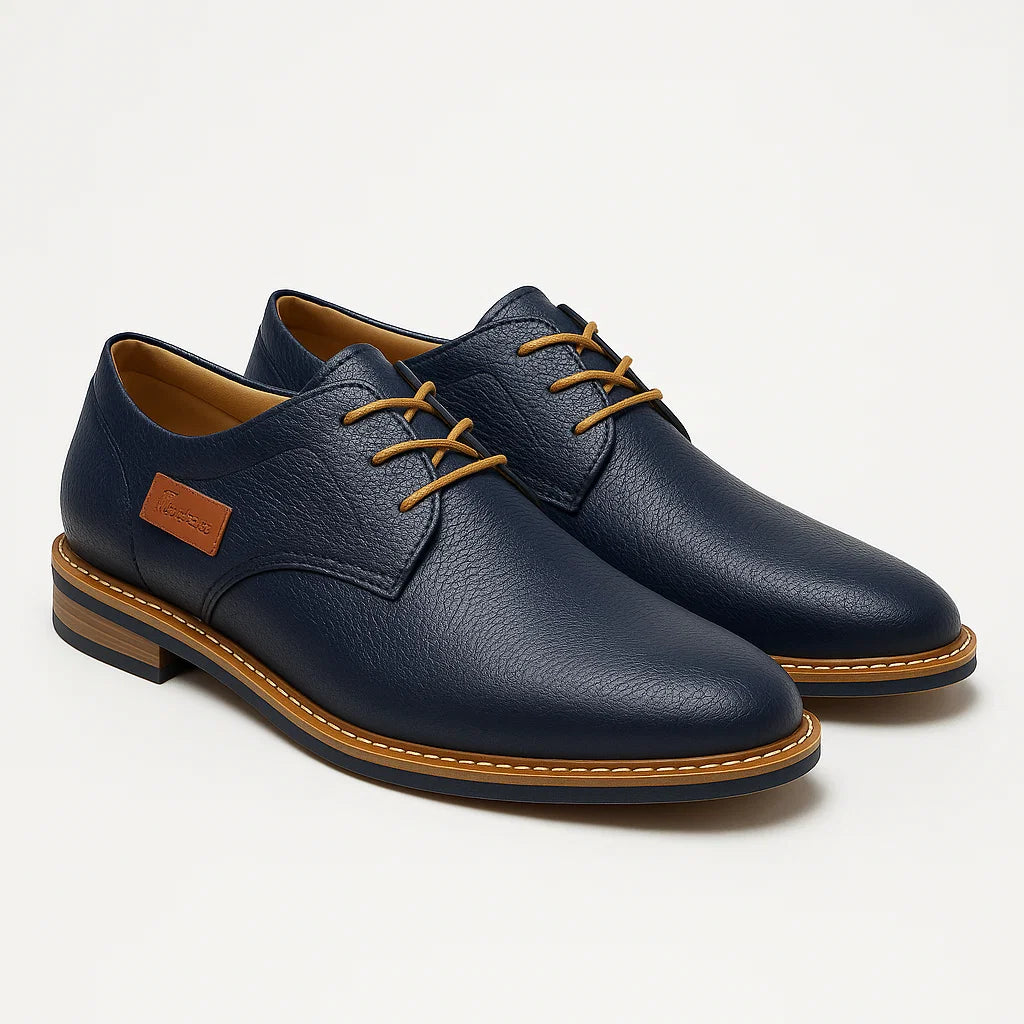 Skórzane Buty Męskie Wide Fit