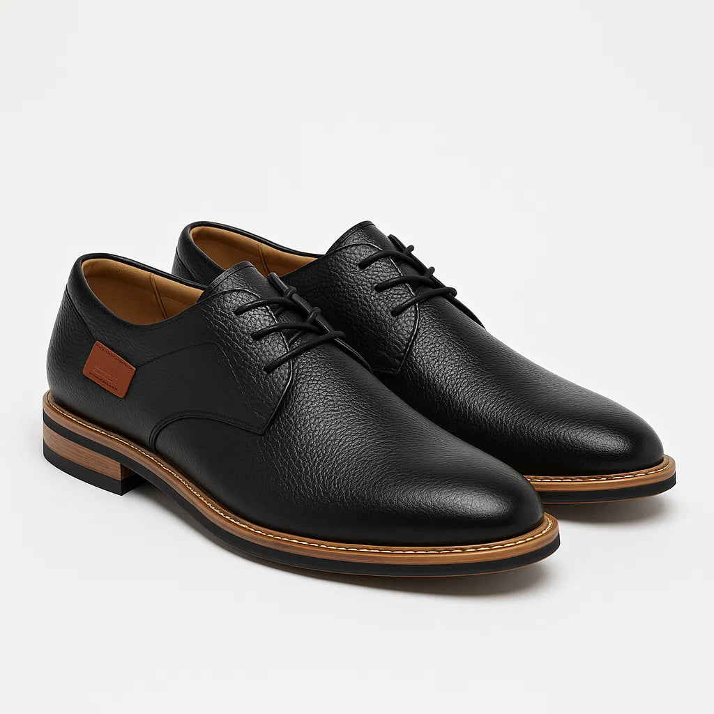 Skórzane Buty Męskie Wide Fit