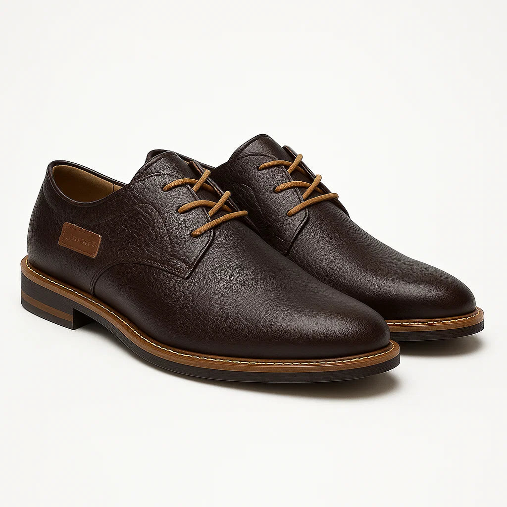 Skórzane Buty Męskie Wide Fit
